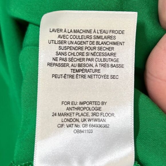 Anthropologie | Maeve | Green Ceresco Peasant Blouse Size X Small - Picture 8 of 8